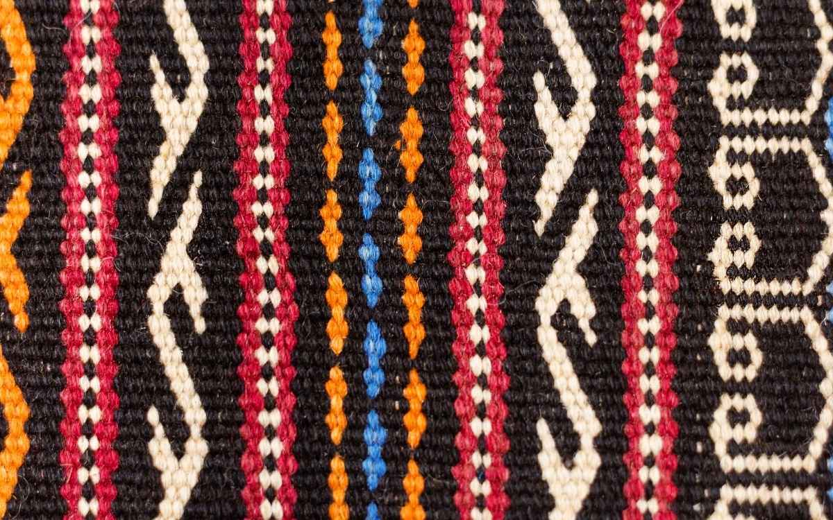 Vemos una imagen de un tramado textil, en relación con los nombres mayas para negocios textiles.